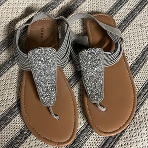 Torrid silver sandals women’s size 12